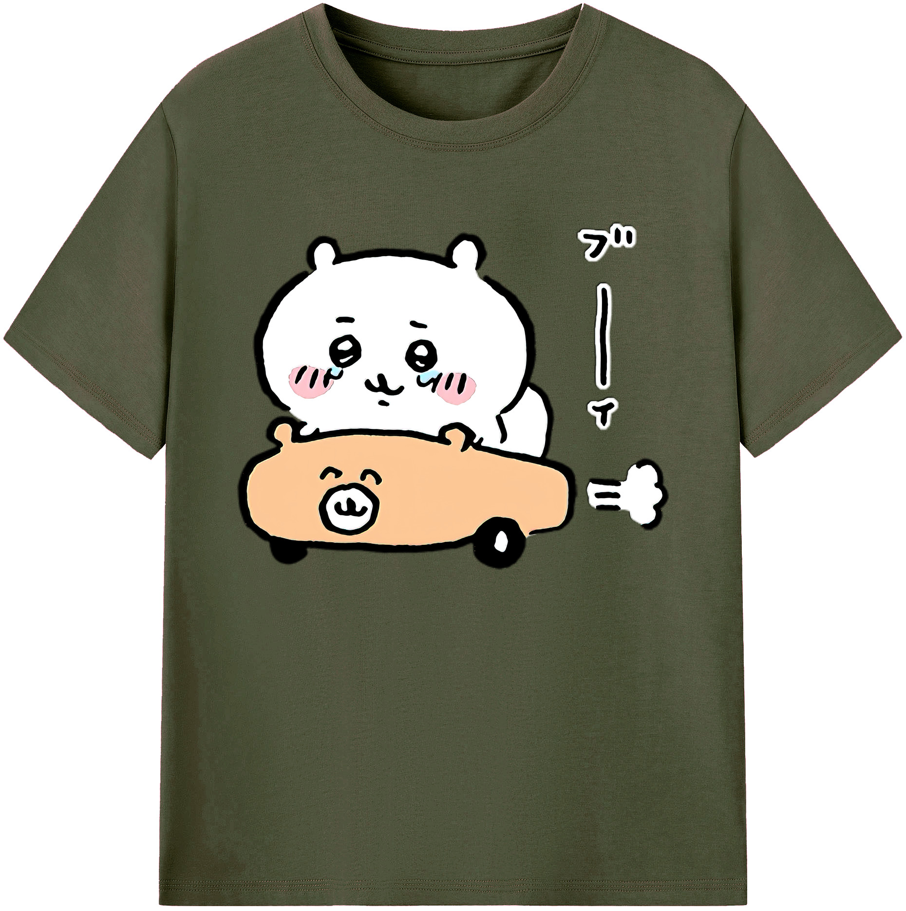 （画像用） ちいかわ ちいかわ Chii-kawa chiikawa 綿100％ メンズ半袖Tシャツ｜肌触りやわらか＆通気性